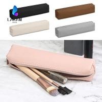 ราคา LAKAM กระเป๋าเก็บของ กระเป๋าใส่ปากกาป้องกันสิ่งสกปรกแบบเรียบง่าย กล่องเครื่องเขียนความจุขนาดใหญ่หนัง PU (53360775877)