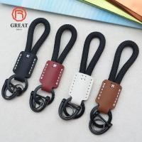 ราคา ยอดเยี่ยม พวงกุญแจหนัง พวงกุญแจรถเชือกถักป้องกันการสูญหาย ที่ใส่กุญแจรถแบบพกพา จี้ถุงของขวัญแฮนด์เมด (47260842637)