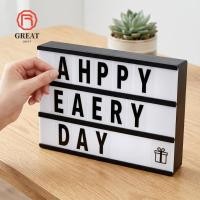 ราคา GREAT ไฟ LED กล่องตัวอักษร A4 PP LED สีดําสดใสกระดานข้อความแบบใช้ซ้ําได้ Cafe (51260827822)