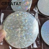 ราคา GREAT 100 ชิ้นเลเซอร์ฟิล์มป้ายครอบคลุม รอบ PVC โปร่งใสป้ายฟิล์ม DIY ทํารูปแบบดาวหลายรูปแบบป้ายป้องกันฟิล์มครอบคลุมสําหรับ 58 มม ป้าย (54712099003)