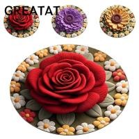 ราคา GREAT พรมปูพื้นดอกโบตั๋น นุ่ม 40x40 ซม 60x60 ซม 100x100 ซม พรมดอกไม้ แบบพกพาดูดซับผ้าห่มกันลื่นสําหรับห้องนั่งเล่นโต๊ะน้ําชาข้างเตียง (54262361488)