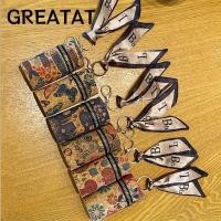 ราคา GREAT กระเป๋าลิปสติกขนาดเล็ก แบบพกพาเงินเก่าสไตล์พิมพ์กระเป๋าใส่เหรียญ ประณีตVINTAGE PU Light Luxuryหูฟังกระเป๋าUniversal (49312390037)