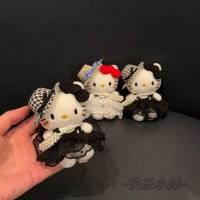 ราคา Hepburn สไตล์ Hello Kitty ตุ๊กตาตุ๊กตาประณีต Travel หมวกฟางกระเป๋าจี้การ์ตูน Key Ring (49262226367)