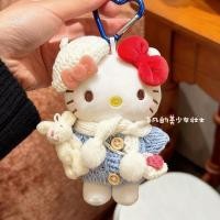 ราคา ฤดูหนาวเสื้อกันหนาวสีฟ้าจี้คิตตี้นุ่มน่ารักรูปกระต่ายสวัสดีตุ๊กตาพวงกุญแจสาว (46761331073)