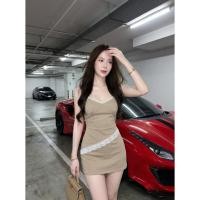 ราคา พร้อมส่ง เดรสสายเดี่ยวเข้ารูป แต่งดีเทลลูกไม้สุดหรู ลุคแซ่บดูแพง ใส่เที่ยวหรือออกงานก็ปัง (57312872401)