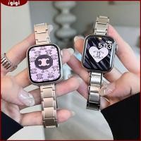 ราคา สายนาฬิกาสแตนเลสไม้ไผ่สําหรับ Apple Watch 38mm 40mm 41mm 42mm 44mm 45mm 46mm 49mm Series 1 11 SE Ultra Slim Business Strap สําหรับผู้หญิง (58160143362)