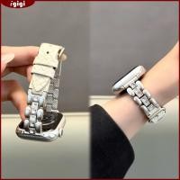 ราคา Quilted Leather Zircon Inlaid Metal Strap for Apple Watch 46mm 49mm 45mm 44mm 42mm 41mm 40mm 38mm Series 1 11 SE Ultra Vintage Chanel Style Band Pin Buckle Womens Luxury (40581402676)