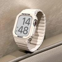 ราคา สายรัดแม่เหล็ก ซิลิโคน สําหรับ iSmart Watch Series 9 8 Ultra 2 49 มม SE 6 7 iWatch 45 44 40 41 38 42 49 มม 3 (26601850410)