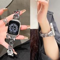 ราคา สายสแตนเลสสําหรับ iWatch 9 SE 7 3 Ultra 2 49 มม Krochin คาวบอยโซ่สไตล์ Watchband สําหรับ iSmart Watch Band 42 44 45 มม 41 40 48 มม อุปกรณ์เสริม (28151760476)