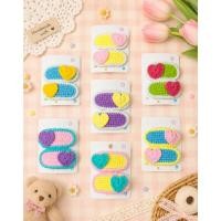ราคา กิ๊บหัวใจ กิ๊บถักไหมพรม กิ๊บติดผมน่ารัก สีพาสเทล (45362355120)
