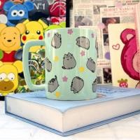 ราคา การ์ตูนน่ารัก Pangji Cat pusheen Mint สีเขียวแก้วเซรามิคถ้วยกาแฟถ้วยน้ําสาวหัวใจของขวัญ (55313136281)