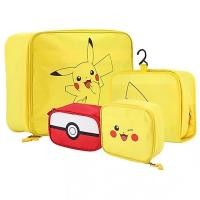 ราคา ญี่ปุ่น ปิกาจู น่ารักเดินทางถุงเก็บแป้งชุดสี่ชิ้นกระเป๋าเดินทางเสื้อผ้ารองเท้าเรียงลําดับกระเป๋าน่ารัก (55611406975)
