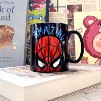 ราคา American Marvel Spiderman Avatar Mask Laser Ceramic Mug ถ้วยกาแฟ ถ้วยน้ํา ของขวัญ (40082164019)