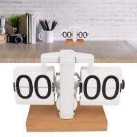 ราคา Moonbase Fabater Retro Digital Flip Down Clock Vintage Mechanical พร้อมฐานไม้บีชแบตเตอรี่ขับเคลื่อนเกียร์ภายใน (50813346527)