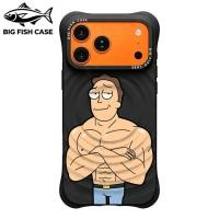ราคา เคสไอโฟน ซิลิโคนสีดำ แม่เหล็ก ขอบหนา 4 มุมป้องกันตก ลายตัวการ์ตูนกล้ามเนื้อโทนสีอ่อนตัดพื้นดำเด่น สำหรับ iphone17 16 15 (42882117885)