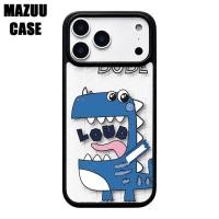 ราคา เคสไอโฟน TPU ขอบดำ หลังแข็งใส กันกระแทก ลายไดโนเสาร์สีน้ำเงินสไตล์สตรีท สำหรับ iPhone 17 16 15 14 13 12 11 Pro Max Plus (51609744647)