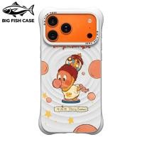 ราคา เคสไอโฟน สีขาว แม่เหล็ก ลายการ์ตูนธีมเป่าฟองยางวินเทจ โทนสีน้ำตาลอบอุ่น ขอบหนากันตก สำหรับ iphone17 16 15 14 13 12 11 Pr (50862136973)