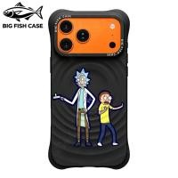 ราคา เคสไอโฟน ซิลิโคนสีดำ แม่เหล็ก ขอบหนา 4 มุมป้องกันตก ลายคู่ตัวการ์ตูนสีอ่อนขอบเส้นสีน้ำเงินตัดพื้นดำเด่น สำหรับ iphone17 (48263066303)