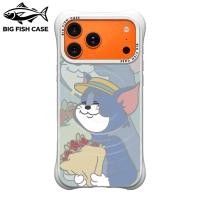 ราคา เคสไอโฟน ซิลิโคนสีขาว กันกระแทก ลาย Tom and Jerry แม่เหล็ก มุมหนา สำหรับ iPhone 17 16 15 14 13 12 11 Pro Max Plus (45561604365)