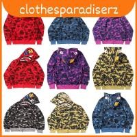 ราคา เสื้อฮู้ดพิมพ์ลาย Bape Shark สวมใส่สบายพร้อมวัสดุระบายอากาศสําหรับทุกโอกาส (57812629601)