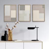 ราคา เรขาคณิต Wall Art Beige บทคัดย่อ Minimalist พิมพ์ Boho Modern Wall Decor ผ้าใบพิมพ์โปสเตอร์ (57858315239)