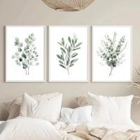 ราคา Bohemian Sage สีเขียวใบพิมพ์โปสเตอร์ Modern Botanical Aesthetics Art พิมพ์ Wall Art Home Decor Art โปสเตอร์ (55262695921)