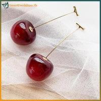 ราคา Tweettwehno ต่างหูพรีเมี่ยม ต่างหูเชอร์รี่ผลไม้เชอร์รี่ จี้เชอร์รี่ส่วนบุคคล ต่างหูยาว TH (50061699535)