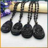 ราคา Tweetwehhno Obsidian หินพระพุทธรูปลูกปัด Nelace เลียนแบบหยกพุทธศาสนาพระโพธิสัตว์ Amulet Talisman เครื่องประดับสําหรับผู้หญิงผู้ชายปกป้อง Luy TH (47461665644)