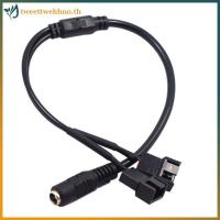 ราคา Tweettwehno DC 5521 ถึง 4Pin PWM 4 Pin 2 Way คอมพิวเตอร์ PC Router พัดลมอะแดปเตอร์สายไฟ 12V TH (46158779380)