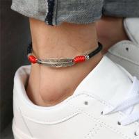 ราคา Tweettwehno Boho Handmade Man Feather หนังเชือก Anklets Barefoot รองเท้าแตะเครื่องประดับชายหาด TH (44663360463)