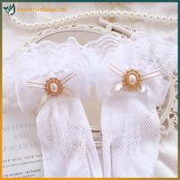 ราคา Tweetwehhno สาว Lolita ตาข่ายโบว์ดอกไม้ถุงมือลูกไม้สีขาวถุงมือลูกไม้ lolita ลูกไม้แขนคอสเพลย์เครื่องประดับ TH (26645193644)
