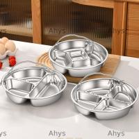 ราคา AHYS ถาดอาหารแบ่ง 3 4 5 กริด Anti Scald แบ่งถาด Steamer 316 สแตนเลสพร้อมที่จับ Steamer Rack (49513372423)