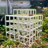 ราคา JUNYFASHION กุ้งปลา Hideout Shelter 3D พิมพ์ Hollow Out Aquarium Cave Shelter ถังอุปกรณ์เสริม Grid Multi level พลาสติกธรรมชาติดูกุ้ง Hiding Place น้ําสัตว์เลี้ยง (53711433309)