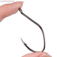 ราคา JUNYFASHION ตะขอตกปลาปลาคาร์พตกปลานอร์เวย์ Pesca เหยื่อสด Fishihook ชุด Fly อุปกรณ์ตกปลา Mustad Hooks เหล็กคาร์บอน Jig Fishhook Barbed ปลา (53910530961)
