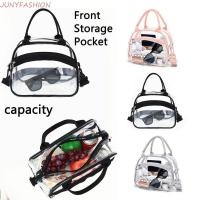 ราคา JUNYFASHION กระเป๋าสะพายข้างใส ซิปกันน้ํากระเป๋าสะพายใส แฟชั่นพร้อมสายปรับได้ PVC ความจุขนาดใหญ่กระเป๋าล้างมือถือผู้หญิง (51510999809)