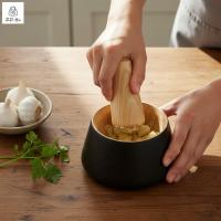 ราคา ไม้คู่มือกระเทียม Crusher เครื่องเทศเครื่องบด Mortar Pestle ชุดสําหรับห้องครัว (40132142416)
