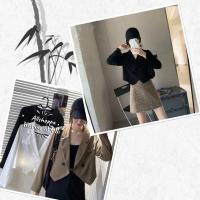 ราคา Allshoppa ส่งทันที Blazer crop top เสื้อสูทเบลเซอร์แขนยาว ทรงครอป สไตล์เกาหลี (3357140204)