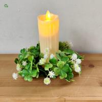 ราคา ประดิษฐ์ Shamrock เทียนแหวนพวงหรีด St Patricks Day เทียนแหวนตกแต่งสําหรับงานแต่งงาน Home Party Supplies (52812301851)