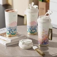 ราคา ถ้วยเก็บอุณหภูมิ 2026 สาวถ้วยกาแฟดื่มคู่ถ้วยน้ําความจุขนาดใหญ่แบบพกพาแบบพกพาฟางถ้วยถ้วยเซรามิก20260516 (48910641386)