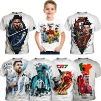 ราคา Messi C Rinal Football Star เสื้อยืดแขนสั้นเด็กอาร์เจนตินาโปรตุเกสบราซิลทีมชาติ 3D พิมพ์เสื้อกีฬาเด็กชาย (43281700602)