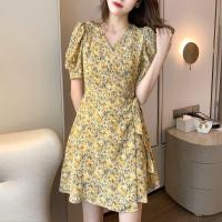 ราคา Swan shop ใหม่เดรสลายดอกไม้วินเทจฝรั่งเศสเป็นกระโปรงเส้นบาง ไซด์M XXL พร้อมส่งค่ะ (5063843453)