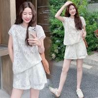 ราคา Swan shop ชุดเซ็ตเสื้อลูกไม้ถักโครเชต์สีครีม กางเกงขาสั้น เอวสม็อค ทรงหลวม ใส่สบาย ลุคคาเฟ่ เที่ยวทะเล สไตล์เกาหลี (12920994416)