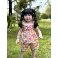 ราคา ชุดคู่แม่ลูก ชุดสงกรานต์เด็ก ชุดครอบครัว ชุดลายดอกสงกรานต์ (51257995952)