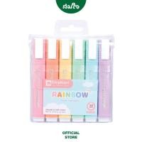 ราคา Elephant ปากกาไฮไลท์ ปากกา Hightlight ปากกาเน้นข้อความ เรนโบว์ คละสี จำนวน 1 แพ็ค (20257359988)