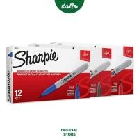 ราคา ยกกล่อง Sharpie ชาร์ปี้ Marker Fine ปากกามาร์คเกอร์ Permanent Marker ปากกากันน้ำ ปากกาเขียนแผ่นพลาสติก จำนวน 12 ด้าม (21927671481)