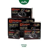 ราคา Elephant ตราช้าง คลิปดำ No 108 109 110 111 112 12 ตัว กล่อง คลิปหนีบกระดาษ คลิปหนีบ ที่หนีบกระดาษ (5869473691)