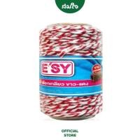 ราคา E sy เชือกเกลียวขาวแดง เชือกไปรษณีย์ ยาว 200 เมตร ความหนา 3 มม (18832484091)
