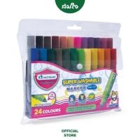 ราคา Master Art มาสเตอร์อาร์ต ปากกา ปากกาเมจิก ชนิดล้างออกได้ MWM 24 สี จำนวน 1 แพ็ค (16716374831)