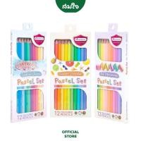 ราคา master Art มาสเตอร์อาร์ต ดินสอสี 12 สีพาสเทล รุ่น มาการอง (12519136330)
