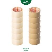 ราคา ยกแพ็ค Packman เทปปิดกล่อง เทปติดกล่องพัสดุ เทป OPP 48 mm x45 หลา 2สี สีใส และสีน้ำตาล จำนวน 6 ม้วน (20967202860)